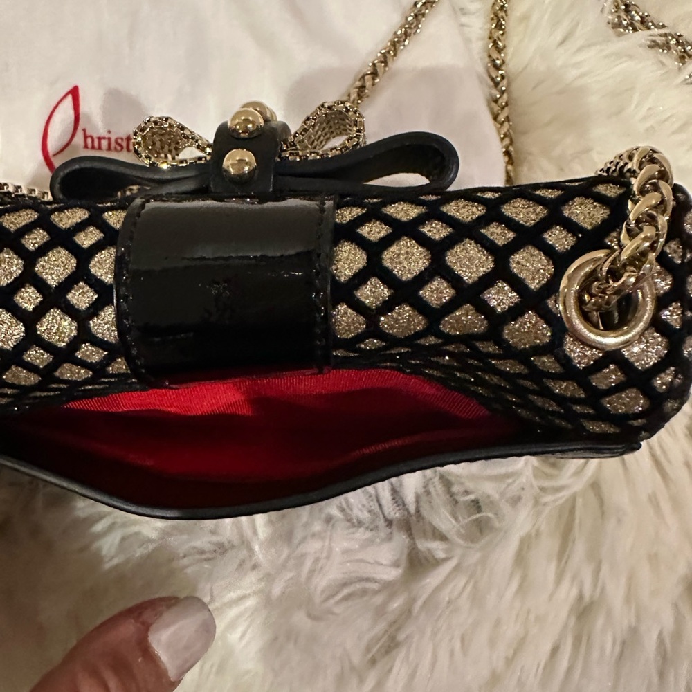 Christian Louboutin Black and Gold “sweetie” Crossbody Bag - Picture 3 of 12